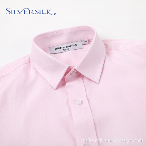 Custom Brand Preppy Children School Blouse Pink Dress
